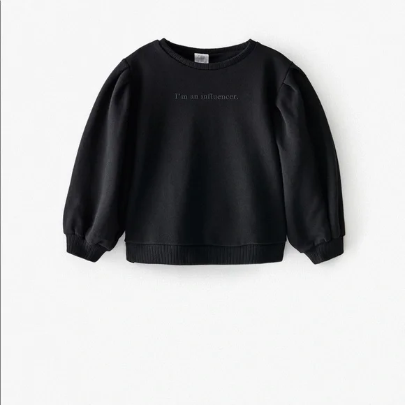 Zara Shirts Tops Zara Puff Sleeve Sweatshirt Poshmark